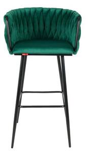 Scaun Bar KJC365 Verde cu Picioare Negre