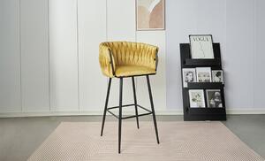 Scaun Bar KJC365 Mustar & Picioare Negre