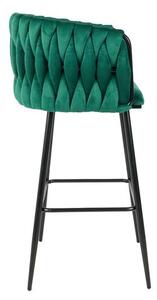 Scaun Bar KJC365 Verde cu Picioare Negre