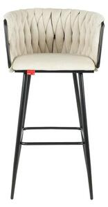 Scaun Bar KJC365 Bej & Picioare Negre