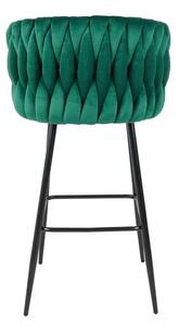Scaun Bar KJC365 Verde cu Picioare Negre