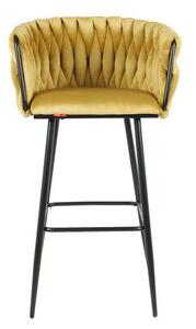 Scaun Bar KJC365 Mustar & Picioare Negre