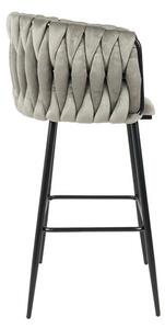 Scaun Bar KJC365 Gri & Picioare Negre