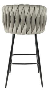 Scaun Bar KJC365 Gri & Picioare Negre