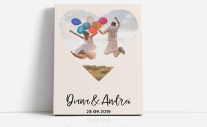 Tablou canvas personalizat (inimă)