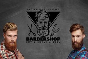 Sticker decorativ - Barber shop profesional