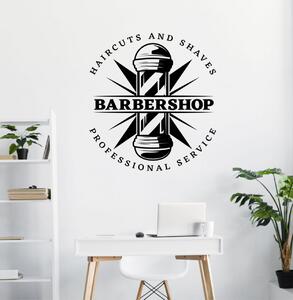 Sticker de perete - Barber shop rotund