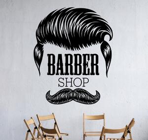 Sticker decorativ - Barber shop cu mustata