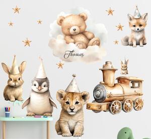 Sticker pentru copii - Trenul cu animalute