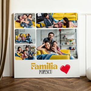 Tablou canvas colaj 5 fotografii - Familie