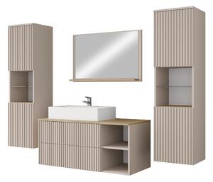 Set baie Nauta II, Cașmir, Stejar Cremona, PAL laminat, MDF, 100 kg