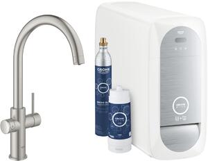 Grohe Blue baterie de bucatarie cu filtru pe picior SuperSteel 31455DC1