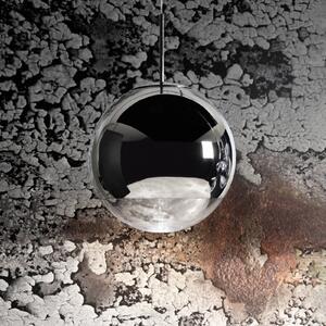 Tom Dixon Lampă suspendată LED Mirror Ball Ø 25 cm crom, reglabil, Metalic, Camera de zi / sufragerie, Plastic, Design