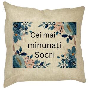 Perna Decorativa pentru Socri 1, 40x40 cm, Husa Detasabila, Burduf