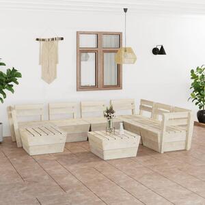 Set mobilier de grădină din palet 8 piese lemn de molid tratat