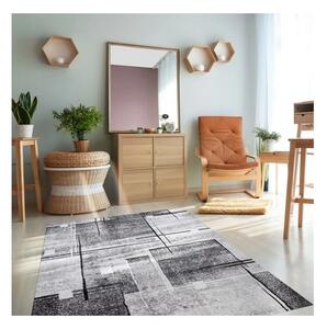 Covor Phoenix design modern gri-negru 3024-0244 Selectează mărime: 160 X 230