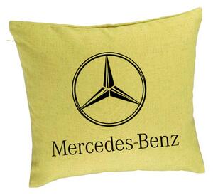 Perna Decorativa, Model Mercedes, 40x40 cm, Verde, Husa Detasabila, Burduf