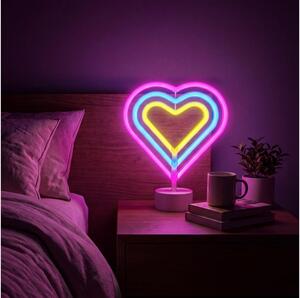 Decorațiune neon de masă LED/2W/3xAA USB inimă