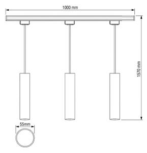 Philips-LED dimmabil, lampă suspendată pe cablu pentru sistem de șină EASYLINK, 3xGU10/6,2W/230V, 1m, negru