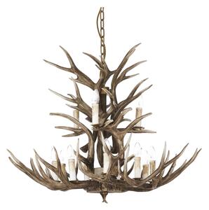 Ideal Lux - Candelabru CHALET 12xE14/40W/230V pe lanț, design coarne