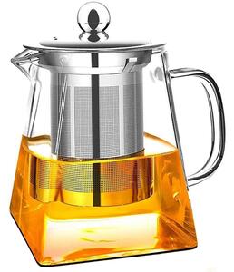 Ceainic cu infuzor Quasar & Co.®, 750 ml, recipient pentru ceai/cafea, transparent