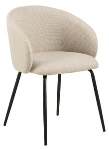MAZZONI EXPORT CLARA Bej (material Basel 24)/picioare negre - SCAUN MODERN ADÂNC TAPIȚAT PENTRU SALON/LIVING/BIROU LOFT
