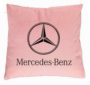 Perna Decorativa, Model Mercedes, 40x40 cm, Roz, Husa Detasabila, Burduf