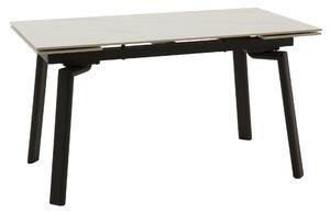 Masă ceramică Sonic White, 140 cm/80 cm și 2 extensii 30 cm
