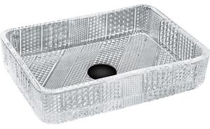 Mexen Akra chiuvetă din sticlă pe blat 46 x 33 cm, transparentă - 24024600