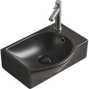 Mexen Mista chiuveta deasupra blatului stânga 40 x 28 cm, negru mat - 22174085L