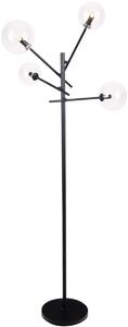 MaxLight Lollipop lampă de podea 4x40 W negru-transparent F0051