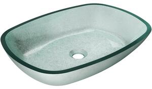 Mexen Araks lavoar din sticlă pe blat 54 x 39 cm, argintiu - 24155411