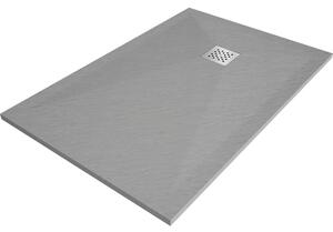 Mexen Stone+ recepție compozită dreptunghiulară 120 x 100 cm, gri-beton - 44611012