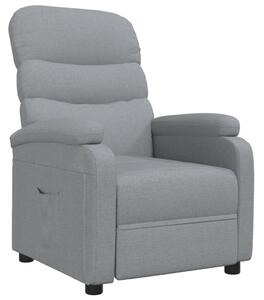 Fotoliu rabatabil, gri deschis, material textil
