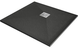 Mexen Stone+ cabina de duș compozită pătrată 100 x 100 cm, antracit - 44711010
