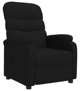 Fotoliu rabatabil, negru, material textil