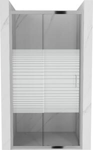 Mexen Apia uși de duș glisante 90 cm, benzi, crom - 845-090-000-01-20