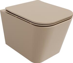Mexen Teo vas WC Rimless cu capac cu coborâre lentă slim, duroplast, cappuccino mat - 30854064