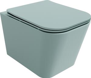 Mexen Teo vas wc fără margini cu capac cu închidere lentă slim, duroplast, verde deschis mat - 30854048