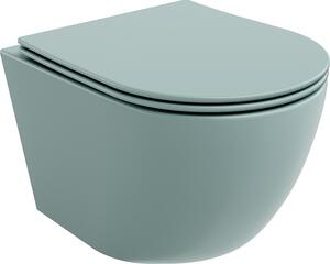 Mexen Lena vas wc Rimless cu capac cu închidere lentă, slim, duroplast, verde deschis mat - 30224048