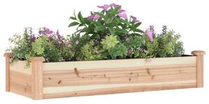 Strat de grădină înălțat cu căptușeală, 120x45x25 cm, lemn brad