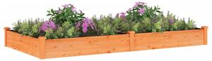Strat grădină înălțat cu căptușeală maro 240x120x25cm lemn brad