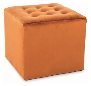 Taburet LORI, stofa catifelata caramiziu - Bluvel 4015, 39x39x34 cm