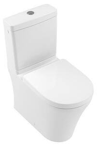 Set vas WC stativ rimless Villeroy & Boch, O.Novo, compact, direct flush, cu rezervor si capac soft close, alb
