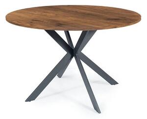 Masa TALIA II, nuc/negru mat, 90x90x76 cm
