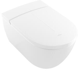 Set vas WC suspendat, Villeroy & Boch, ViClean-I100, DirectFlush, vas cu functie de bideu, alb