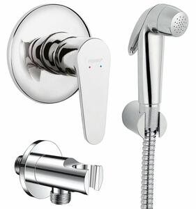 Set de dus igienic, Ferro, Algeo, cu baterie ingropata, crom
