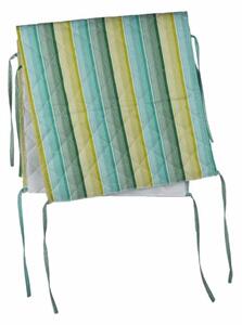 Husa spatar scaun 47x100 cm, Green Stripes, 100% bumbac, verde