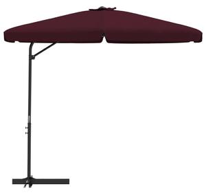 Umbrelă de soare exterior, stâlp din oțel, 300 cm, roșu bordo