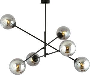 Emibig Linear lampă de tavan 6x10 W negru-grafit 1167/6